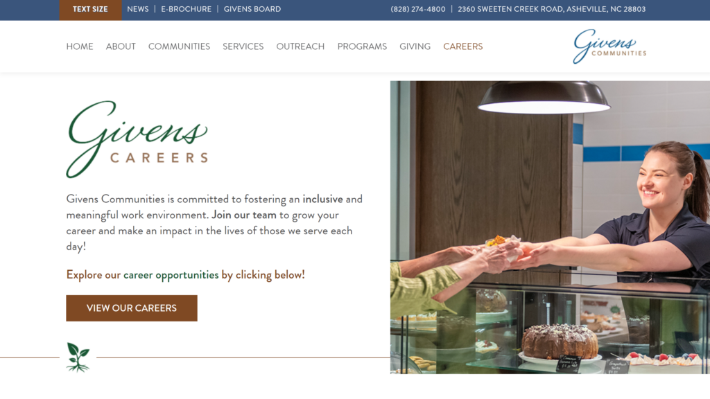 Givens Community Homepage website